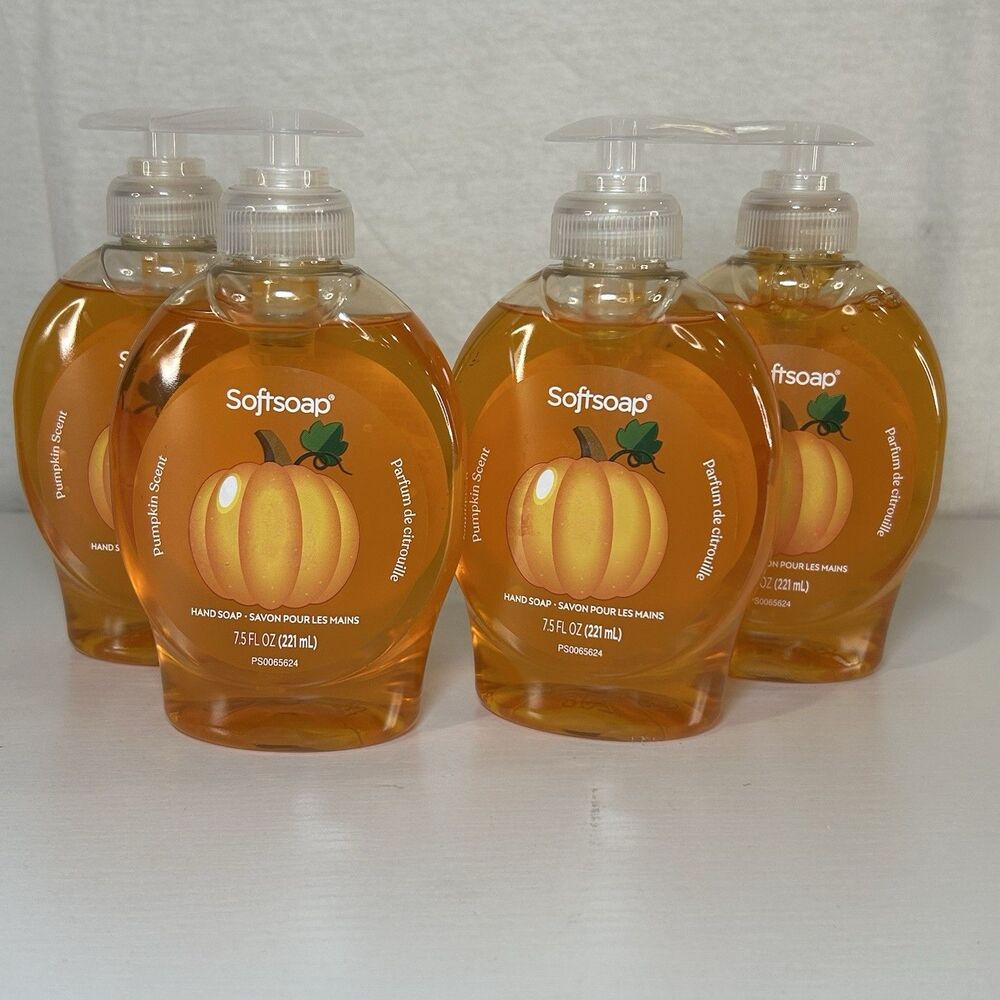 Softsoap Limited Edition Pumpkin Scent Hand Soap 7.5 FL.OZ (Lot Of 4)